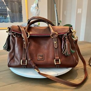 Dooney & Bourke Rich Brown Leather Satchel